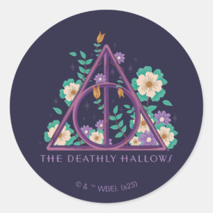 Adesivo Redondo Gráfico Floral Deathly Hallow