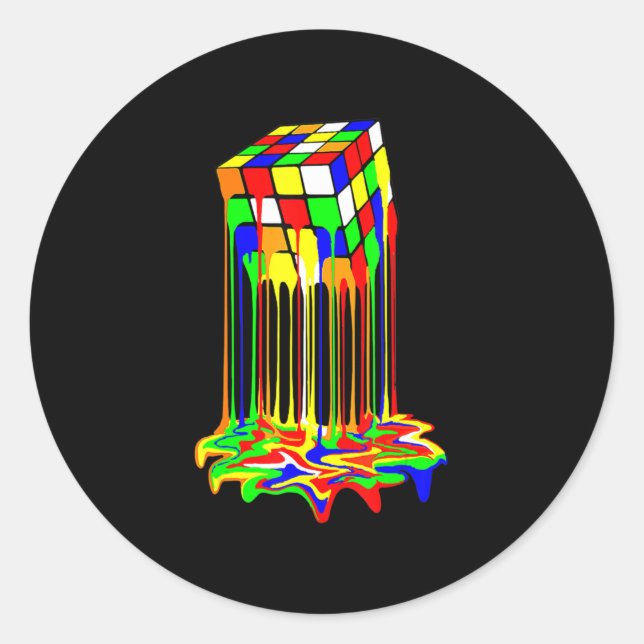 Adesivo Redondo gráfico incrível e colorido (Frente)