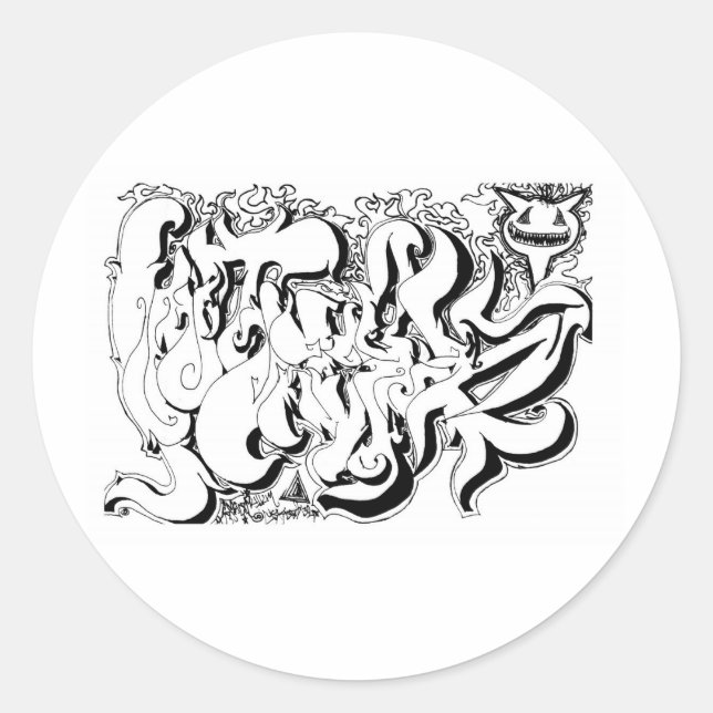 Adesivo Redondo Gráfico Percentual (Frente)