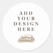 Adesivo redondo gráfico personalizado clássico