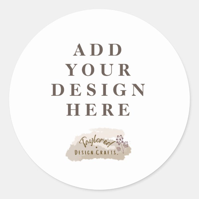 Adesivo redondo gráfico personalizado clássico (Frente)