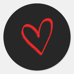 Adesivo Redondo Gráficos de Coração de Amor - Dia dos Namorados Co