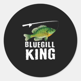 Adesivo Redondo Gráficos engraçados de pesca de bluegill peixe de