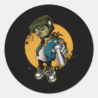 Adesivo Redondo Grafite Artista Spray Paintings Pintores Grafite