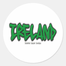 Adesivo Redondo Grafite da Irlanda