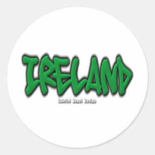 Adesivo Redondo Grafite da Irlanda