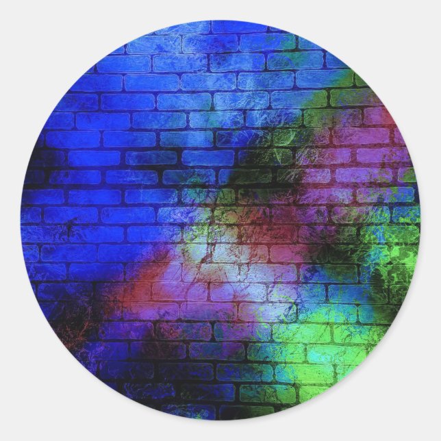 Adesivo Redondo Grafite de parede (Frente)