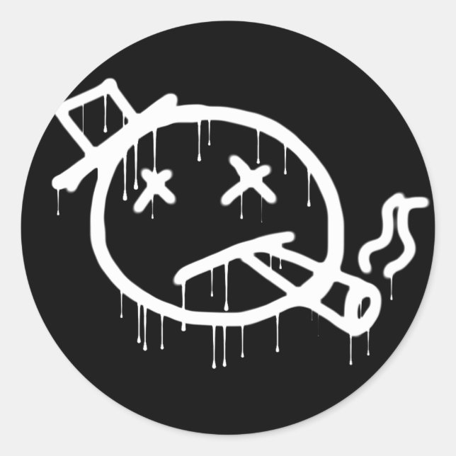 Adesivo Redondo Grafite fumador (Frente)