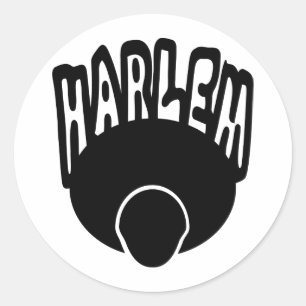 Adesivo Redondo Grafites de Harlem que crescem fora do Afro grande