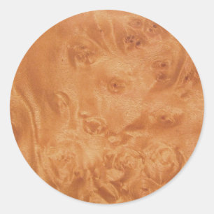 Adesivo Redondo Grain de Madeira Faux