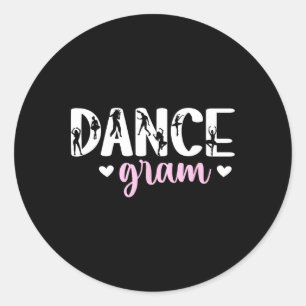 Adesivo Redondo Grama De Dança De Uma Grama Dançante Vovó De Gram