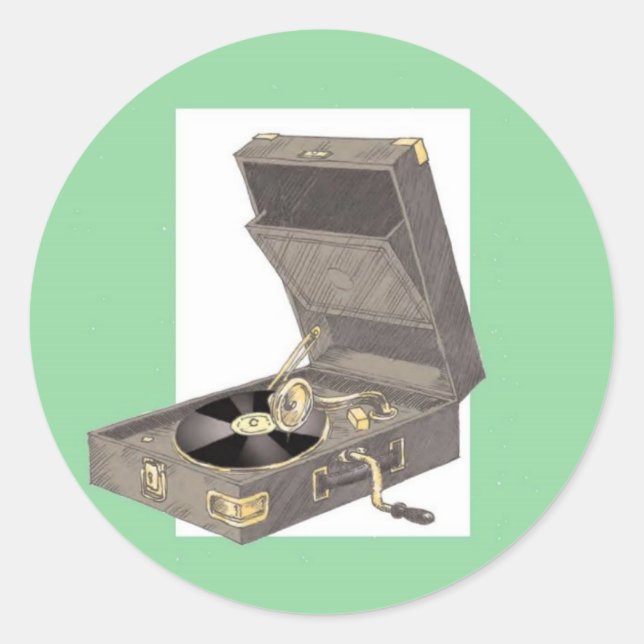 Adesivo Redondo Gramática de Vento para Cima do 1920 (Frente)