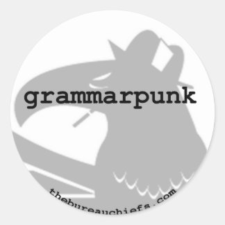 Adesivo Redondo Grammarpunk Sticker