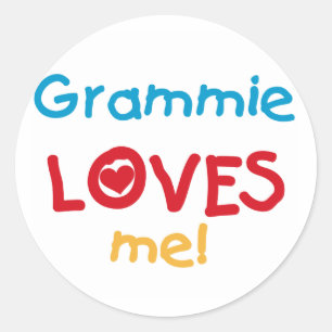 Adesivo Redondo Grammie ama-me t-shirt e presentes