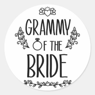 Adesivo Redondo Grammy Da Família Da Festa de casamento