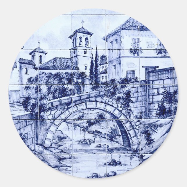 Adesivo Redondo Granada, Espanha (Frente)