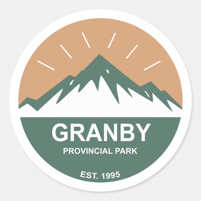 Adesivo Redondo Granby Provincial Park (Frente)