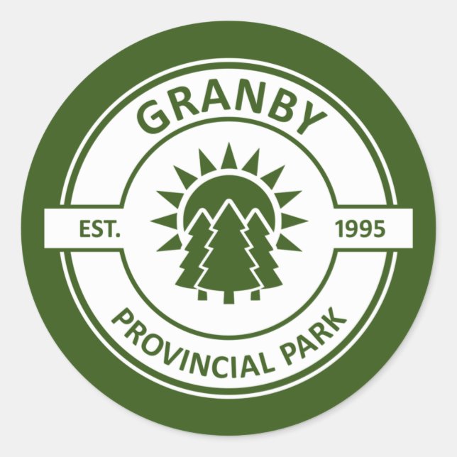 Adesivo Redondo Granby Provincial Park (Frente)