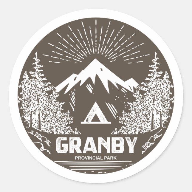 Adesivo Redondo Granby Provincial Park (Frente)