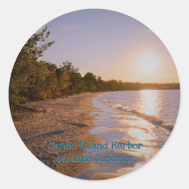 Adesivo Redondo Grand Island Sunset