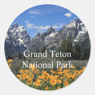 Adesivo Redondo Grand Teton Springtime Souvenir Foto