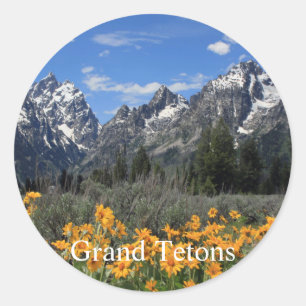 Adesivo Redondo Grand Teton Springtime Souvenir Foto