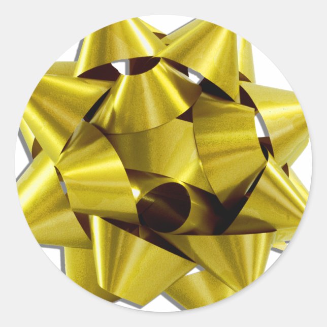 Adesivo Redondo Grande Arco de Natal Dourado (Frente)