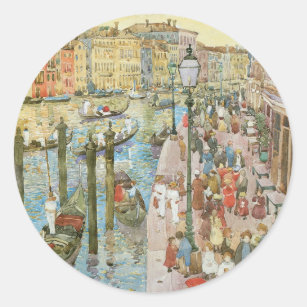 Adesivo Redondo Grande Canal, Veneza por Maurice Prendergast