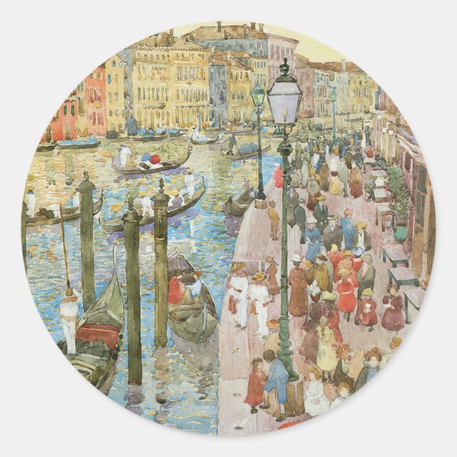 Adesivo Redondo Grande Canal, Veneza por Maurice Prendergast (Frente)