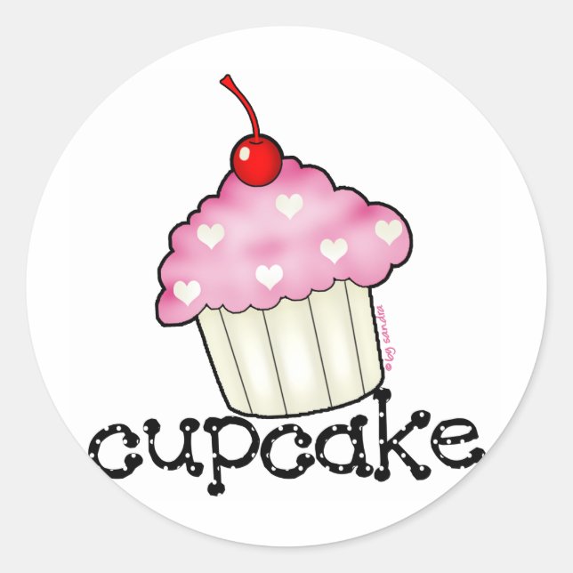 Adesivo Redondo Grande Cupcake (Frente)