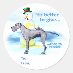 Adesivo Redondo Grande Dane BTG Blue UC Gift