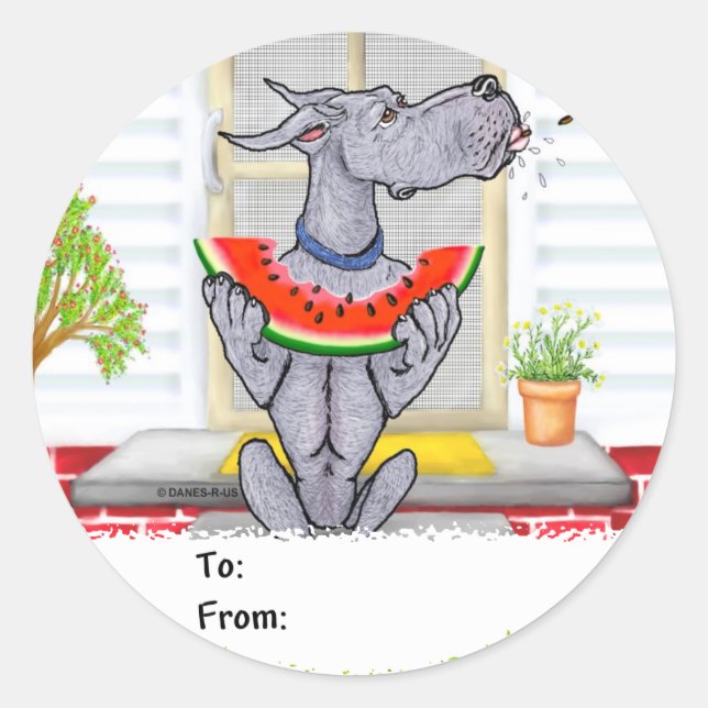 Adesivo Redondo Grande Dane SPIT Azul (Frente)