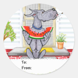 Adesivo Redondo Grande Dane SPIT Azul