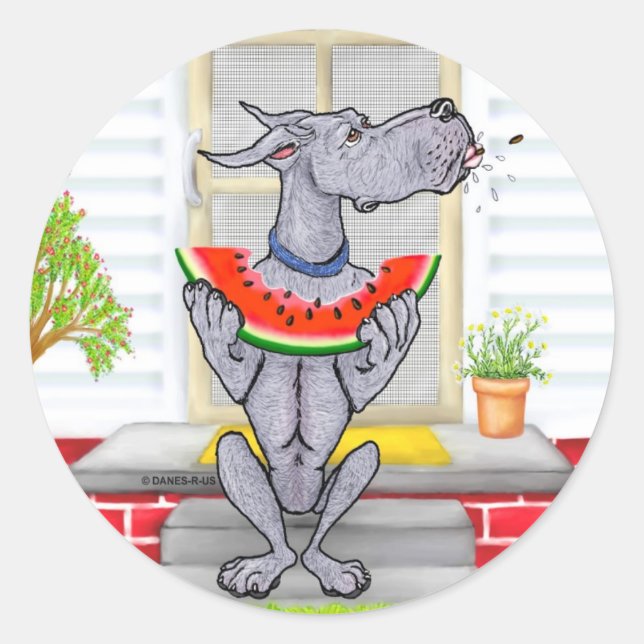 Adesivo Redondo Grande Dane SPIT Azul (Frente)