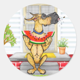 Adesivo Redondo Grande Dane SPIT Fawn