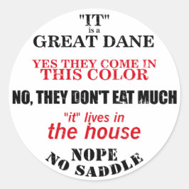 Adesivo Redondo Grande Dane Walking Respostas