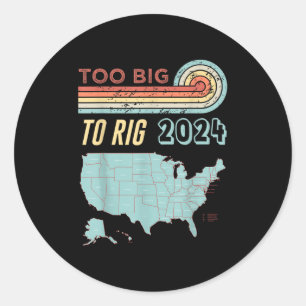 Adesivo Redondo Grande Demais Para Rig Dizendo Trump 2024 Coisa En