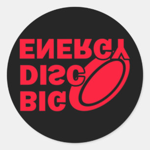 Adesivo Redondo Grande Energia de Disco Frisbee Golfe Frolf Frolfi
