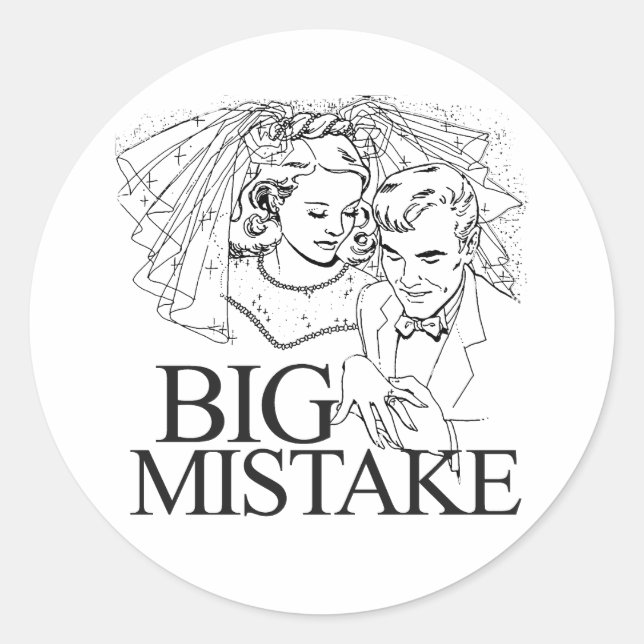 Adesivo Redondo Grande Erro (Frente)