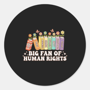 Adesivo Redondo Grande Fã Direitos Humanos Igualdade