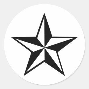 Adesivo Redondo grande ícone da estrela