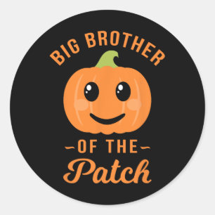 Adesivo Redondo Grande Irmão Do Patch - Hallowee Da Família Pumpki