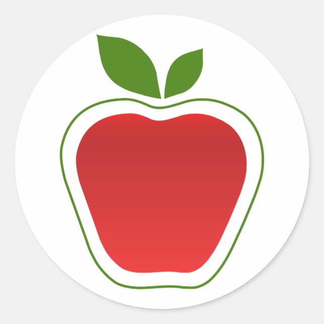 Adesivo Redondo Grande Maçã (Frente)