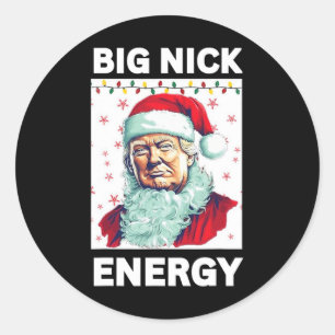 Adesivo Redondo Grande Nick Energy Presidente Trump Santa Cristo