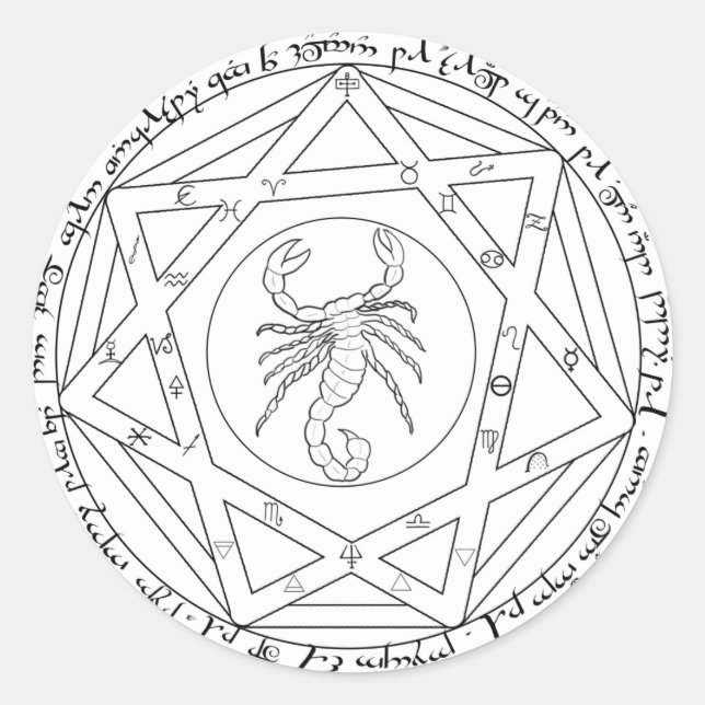 Adesivo Redondo Grande Pentágono (Frente)