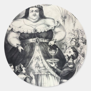Adesivo Redondo Grande senhora gorda