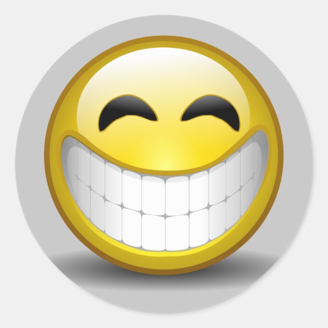 Adesivo Redondo Grande Sorriso (Frente)