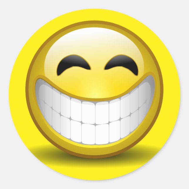 Adesivo Redondo Grande Sorriso (Frente)