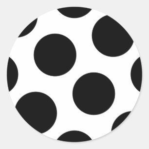 Adesivo Redondo Grandes pontos pretos
