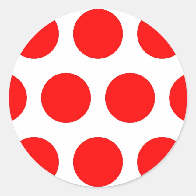 Adesivo Redondo Grandes pontos vermelhos (Frente)
